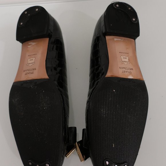 Stuart Weitzman Black Bow Flats - SZ 6 - Picture 6 of 6